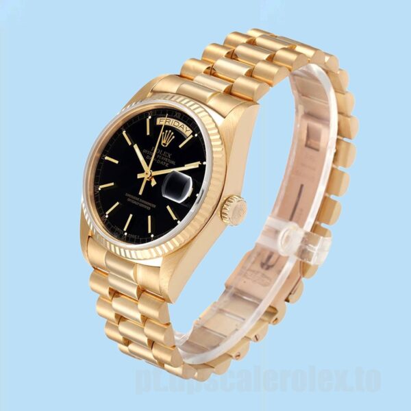 Rolex Day-Date Masculino 36mm 18038 Ver Tom De Ouro - Image 3