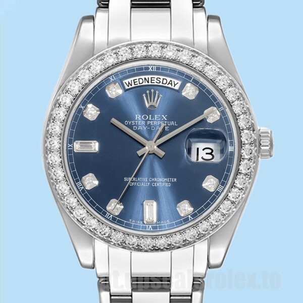 Rolex Pearlmaster Unissex 18946 36mm Pulseira Tom Prata