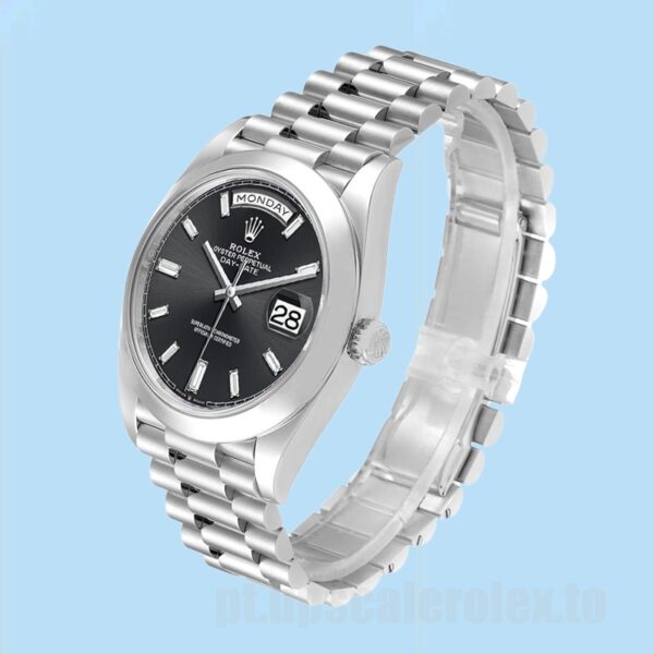 Rolex Day-Date Masculino 40mm 228206 Pulseira Presidente Mostrador Preto - Image 3