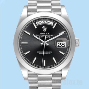 Rolex Day-Date 40mm Masculino m228206-0031 Tom Prata Pulseira Presidente