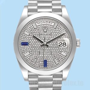 Rolex Day-Date 40mm Masculino 228206 Mostrador Pavimentado Diamante