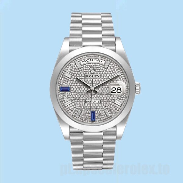 Rolex Day-Date 40mm Masculino 228206 Mostrador Pavimentado Diamante - Image 2
