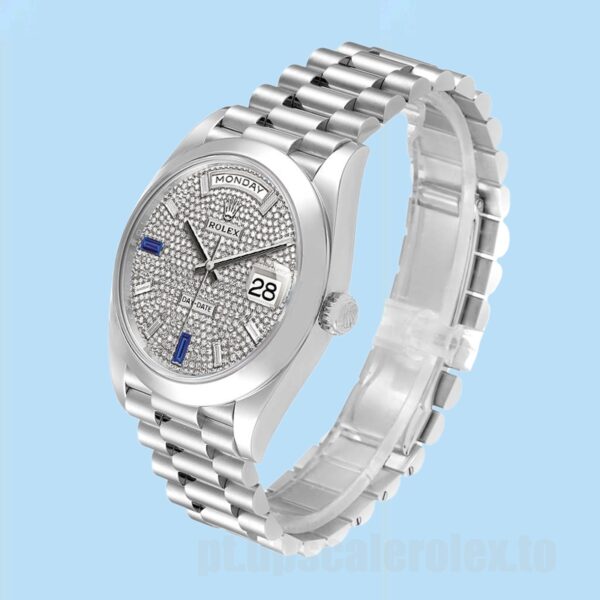 Rolex Day-Date 40mm Masculino 228206 Mostrador Pavimentado Diamante - Image 3