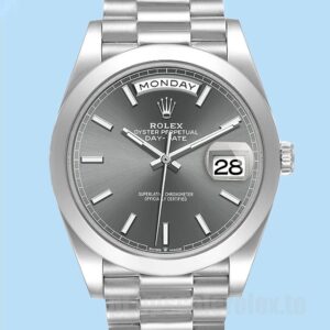 Rolex Day-Date 40mm m228206-0045 Masculino Tom Prata