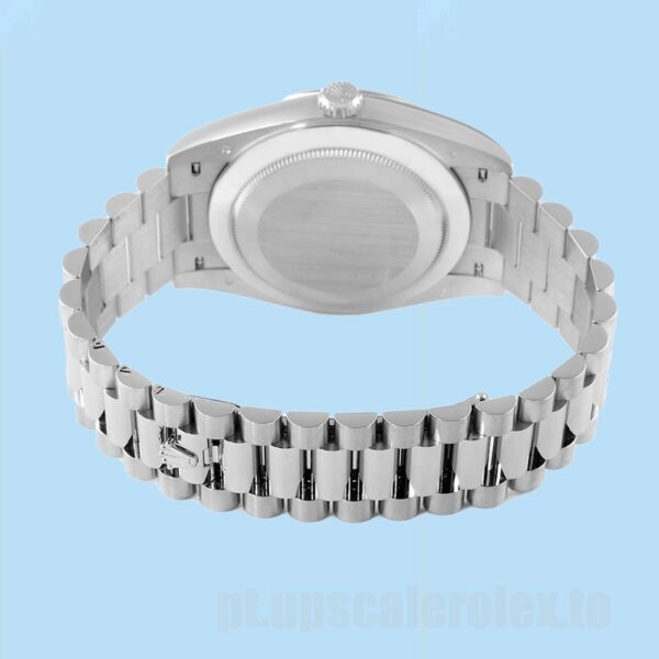 Rolex Day-Date 40mm Masculino m228206-0012 Tom Prata Mostrador Prateado - Image 4