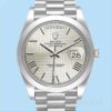Rolex Day-Date 40mm Masculino 228206 Automático Mostrador Prateado