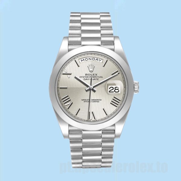 Rolex Day-Date 40mm Masculino 228206 Automático Mostrador Prateado - Image 2