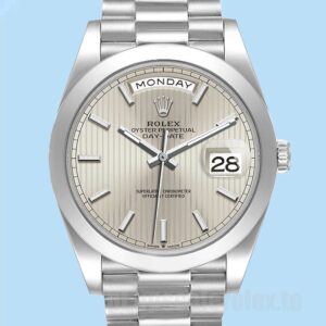 Rolex Day-Date Masculino m228206-0034 40mm Automático Mostrador Prateado