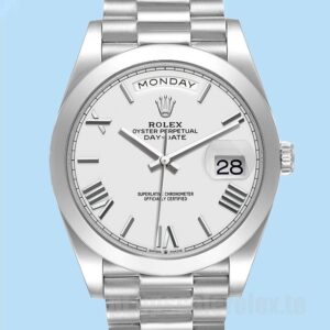 Rolex Day-Date Masculino 40mm m228206-0028 Mostrador Branco