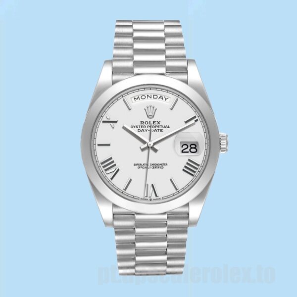 Rolex Day-Date Masculino 40mm m228206-0028 Mostrador Branco - Image 2