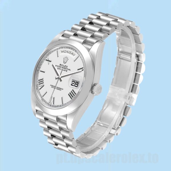 Rolex Day-Date Masculino 40mm m228206-0028 Mostrador Branco - Image 3