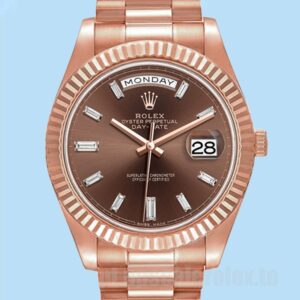 Rolex Day-Date m228235-0003 Masculino 40mm Tom De Ouro Rosa Automático