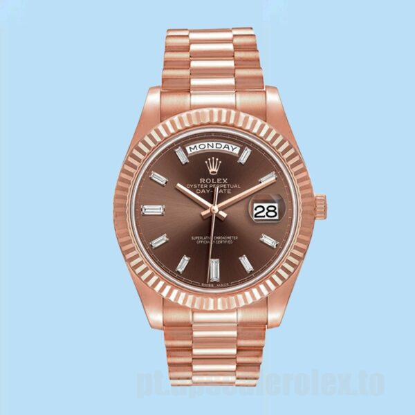 Rolex Day-Date m228235-0003 Masculino 40mm Tom De Ouro Rosa Automático - Image 2