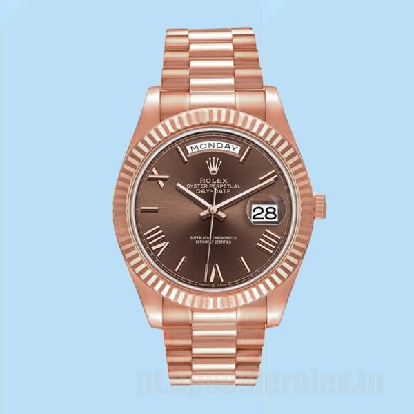 Rolex Day-Date Masculino 40mm m228235-0002 Pulseira Presidente Mostrador Marrom - Image 2