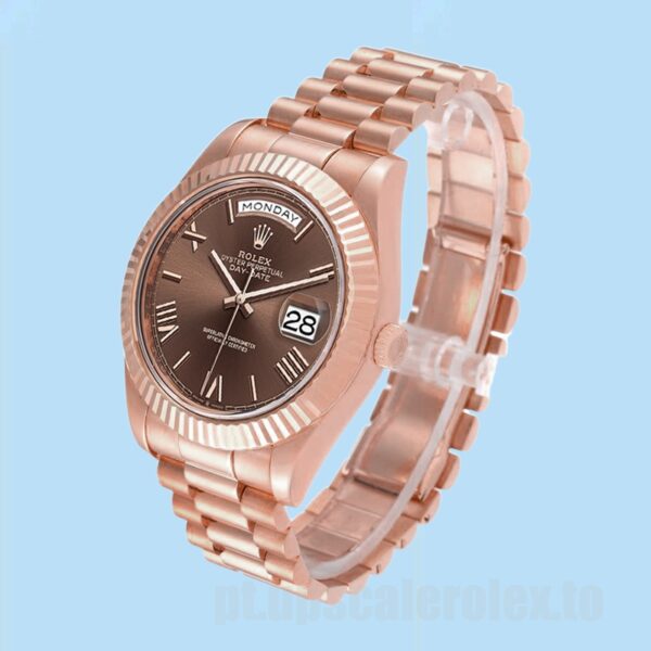 Rolex Day-Date Masculino 40mm m228235-0002 Pulseira Presidente Mostrador Marrom - Image 3