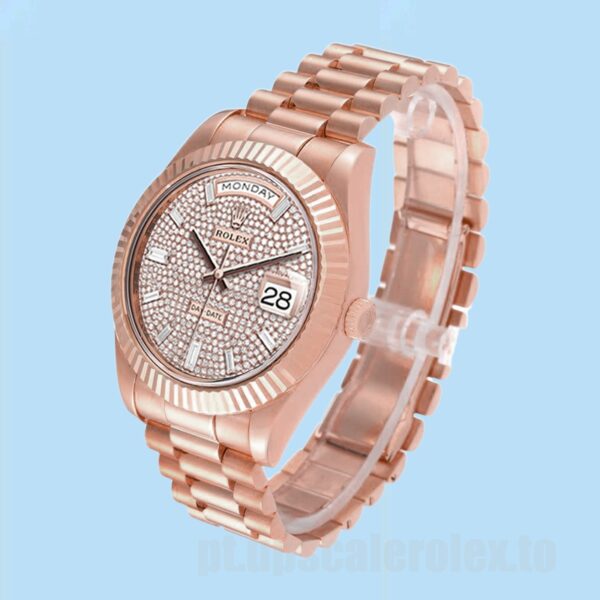 Rolex Day-Date m228235-0036 Masculino 40mm Tom De Ouro Rosa Ver - Image 3