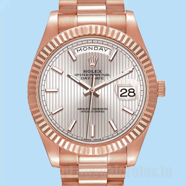 Rolex Day-Date Masculino m228235-0005 40mm Tom De Ouro Rosa Automático