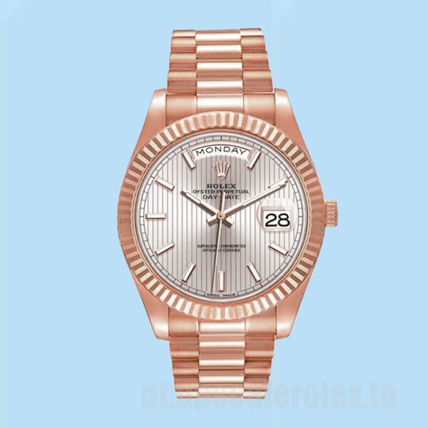 Rolex Day-Date Masculino m228235-0005 40mm Tom De Ouro Rosa Automático - Image 2