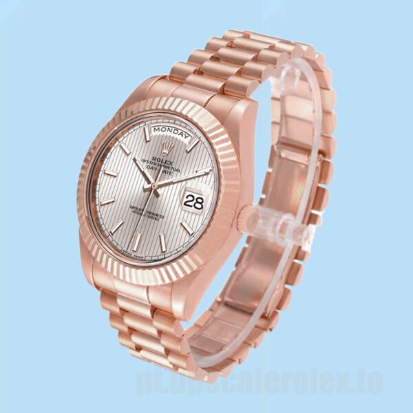 Rolex Day-Date Masculino m228235-0005 40mm Tom De Ouro Rosa Automático - Image 3