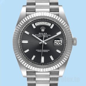 Rolex Day-Date m228236-0004 Masculino 40mm Pulseira Presidente Mostrador Preto