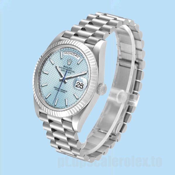 Rolex Day-Date m228236-0005 40mm Masculino Tom Prata - Image 3
