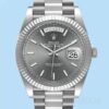 Rolex Day-Date m228236-0013 Masculino 40mm Pulseira Presidente Tom Prata