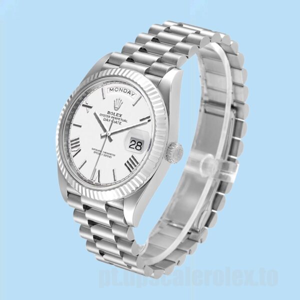 Rolex Day-Date m228236-0010 40mm Masculino Tom Prata Automático - Image 3