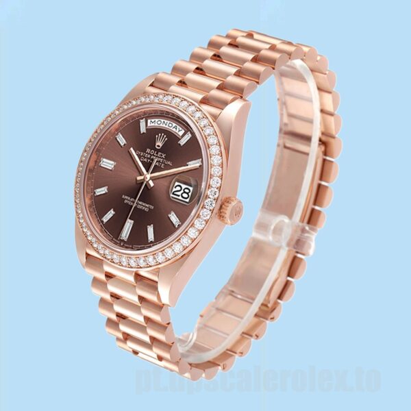 Rolex Day-Date Masculino m228345rbr-0006 40mm Ver Tom De Ouro Rosa - Image 3
