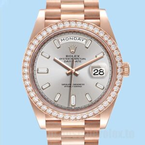 Rolex Day-Date m228345rbr-0007 Masculino 40mm Tom De Ouro Rosa Automático