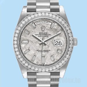 Rolex Day-Date 40mm m228349rbr-0040 Masculino Mostrador De Meteorito Pulseira Presidente
