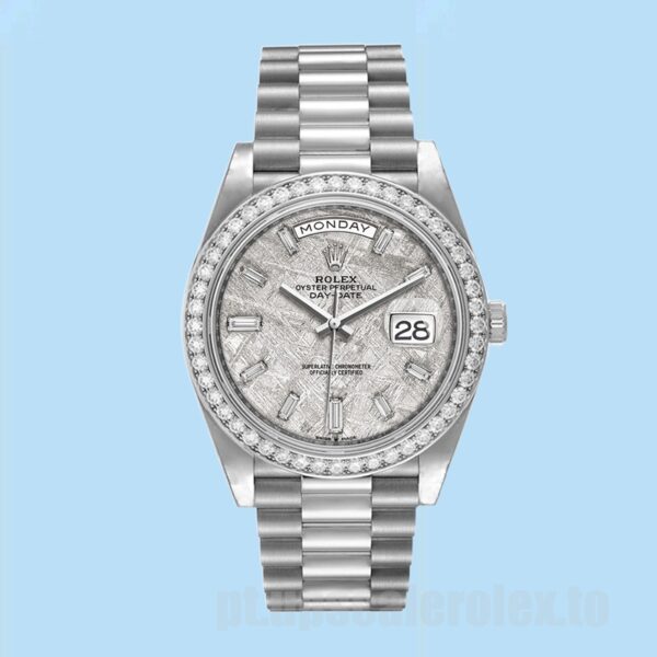 Rolex Day-Date 40mm m228349rbr-0040 Masculino Mostrador De Meteorito Pulseira Presidente - Image 2