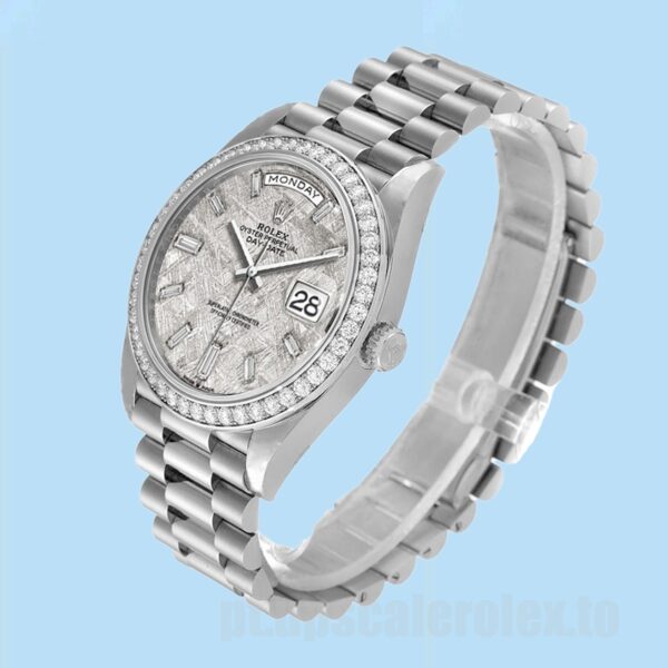 Rolex Day-Date 40mm m228349rbr-0040 Masculino Mostrador De Meteorito Pulseira Presidente - Image 3