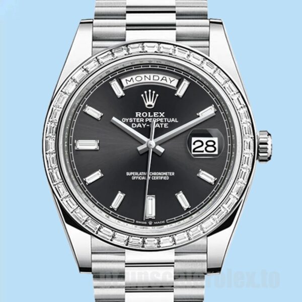 Rolex Day-Date 40mm Masculino 228396 Automático Tom Prata