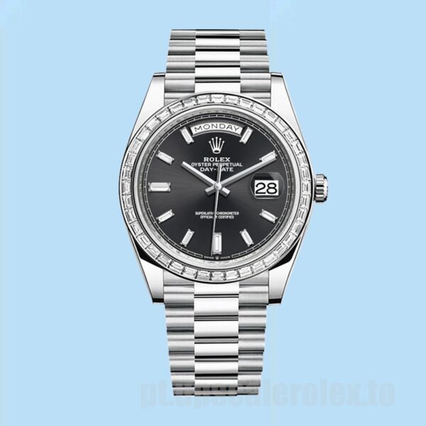 Rolex Day-Date 40mm Masculino 228396 Automático Tom Prata - Image 2