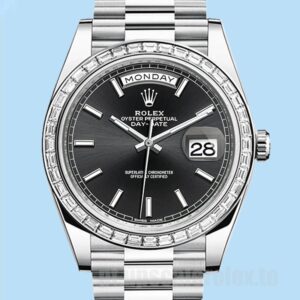 Rolex Day-Date Masculino m228396tbr-0024 40mm Tom Prata