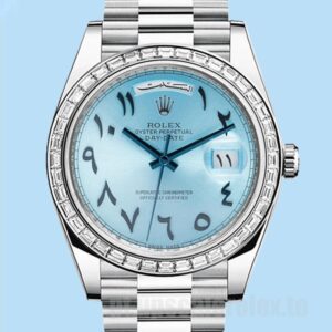 Rolex Day-Date 40mm 228396 Masculino Ver Tom Prata