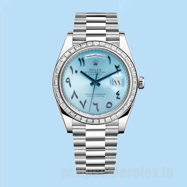 Rolex Day-Date 40mm 228396 Masculino Ver Tom Prata - Image 2