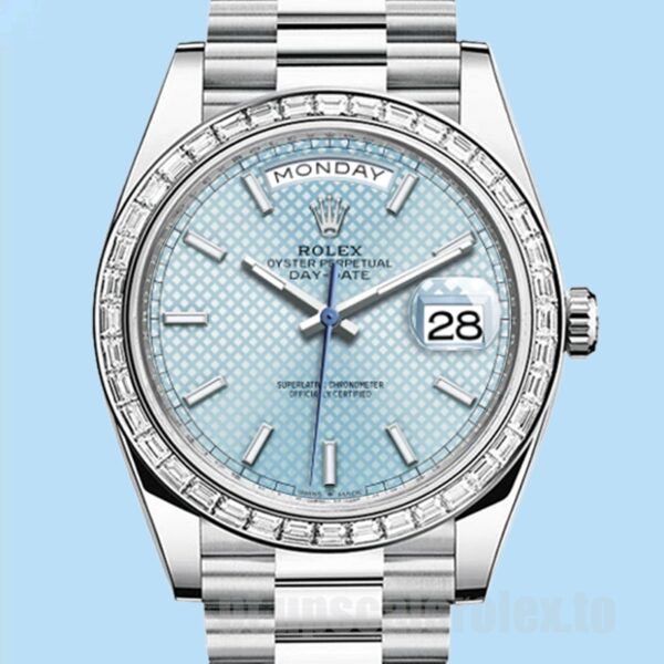 Rolex Day-Date Masculino 228396 40mm Tom Prata