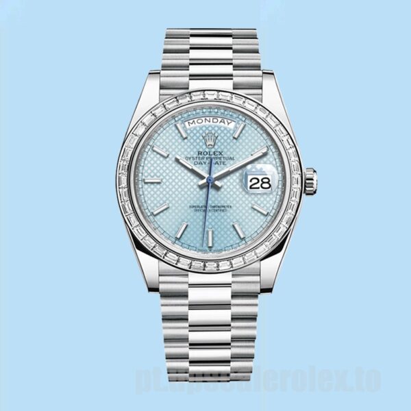 Rolex Day-Date Masculino 228396 40mm Tom Prata - Image 2