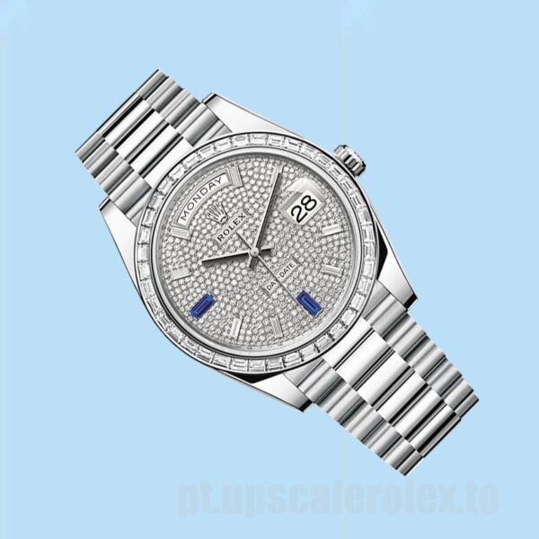 Rolex Day-Date m228396tbr-0021 Masculino 40mm Ver Tom Prata - Image 3