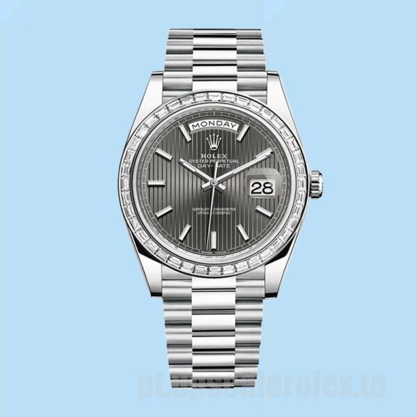 Rolex Day-Date Masculino 40mm m228396tbr-0023 Pulseira Presidente - Image 2