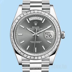 Rolex Day-Date 40mm m228396tbr-0031 Masculino Mostrador Cinza