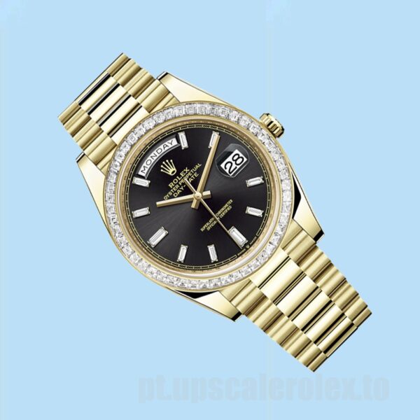 Rolex Day-Date 40mm m228398tbr-0001 Masculino Mostrador Preto Pulseira Presidente - Image 3