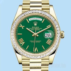 Rolex Day-Date m228398tbr-0039 Masculino 40mm Ver Mostrador Verde