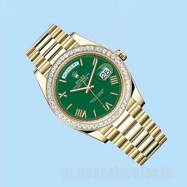 Rolex Day-Date m228398tbr-0039 Masculino 40mm Ver Mostrador Verde - Image 3
