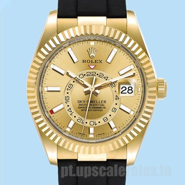 Rolex Sky-Dweller Masculino m326238-0007 42mm Mostrador De Champanhe