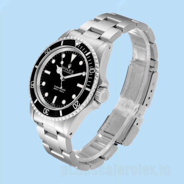 Rolex Submariner Masculino 5513 40mm Pulseira Ostra Tom Prata - Image 3