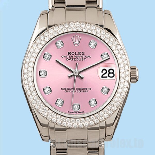 Rolex Pearlmaster 81339 31mm Unissex Mostrador Rosa Pulseira