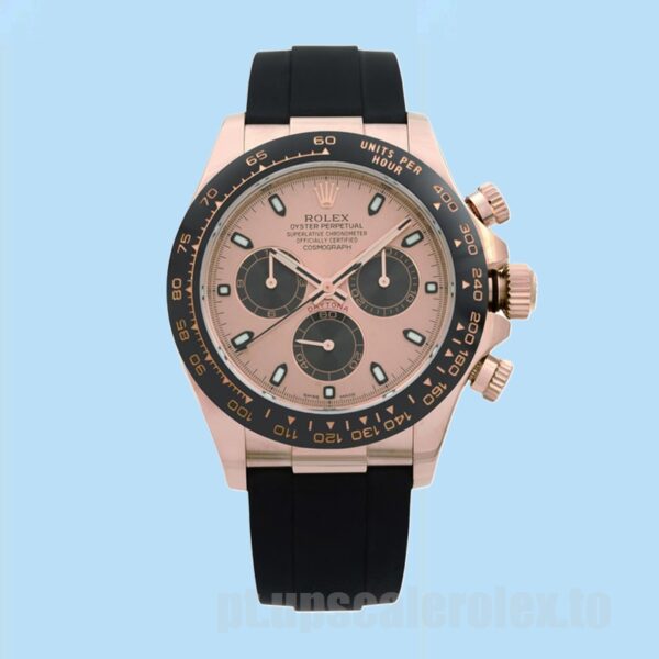 Rolex Daytona 40mm m116515ln-0018 Masculino Mostrador De Ouro Rosa Automático - Image 2