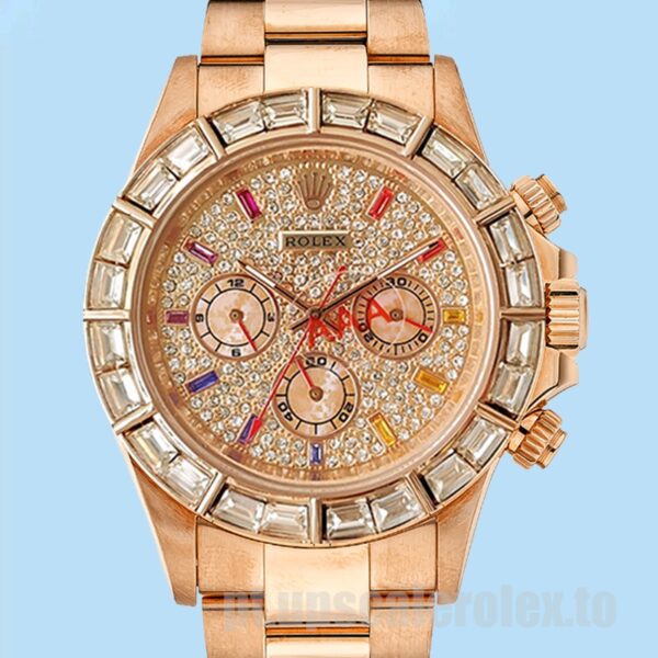 Rolex Daytona 116568 Masculino 40mm Mostrador De Ouro Rosa